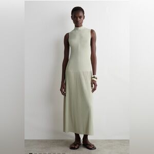 COS PLEATED TURTLENECK MAXI DRESS